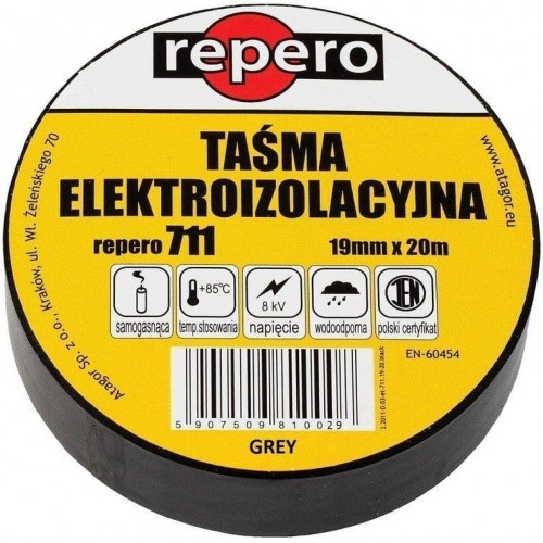Taśma REPERO 711E szara 19mmx20m 26106 (26106)