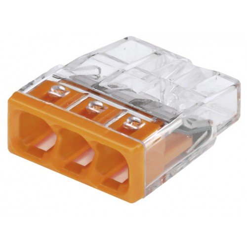 Szybkozłączka 3x 0,5-2,5mm2 transparentna/pomarańczowa 2273-203