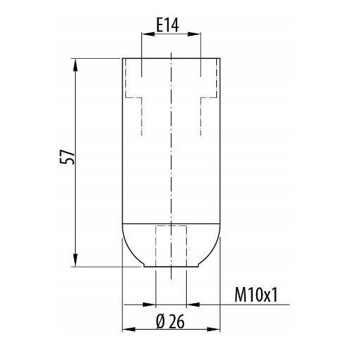 Oprawka E14 termoplastyczna czarna D.3004