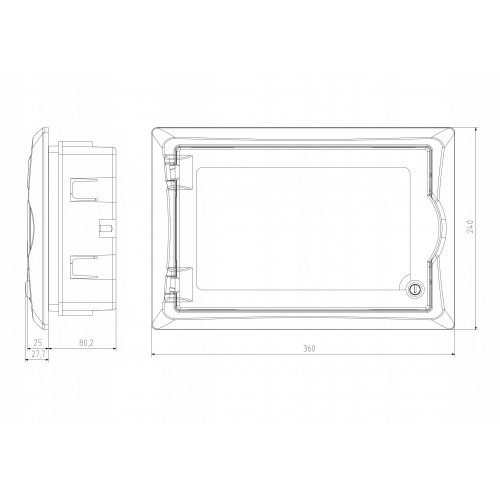 Rozdzielnica modułowa 1x12 p/t ECONOMIC BOX RP 1/12 drzwi transparentne (N+PE) IP40 2513-01