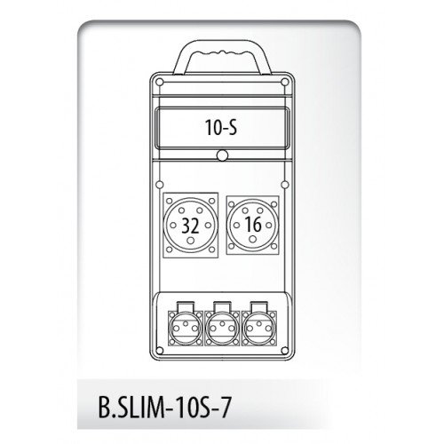 Rozdzielnica R-BOX SLIM 10S 16A/5p, 32A/5p, 3x 230 V