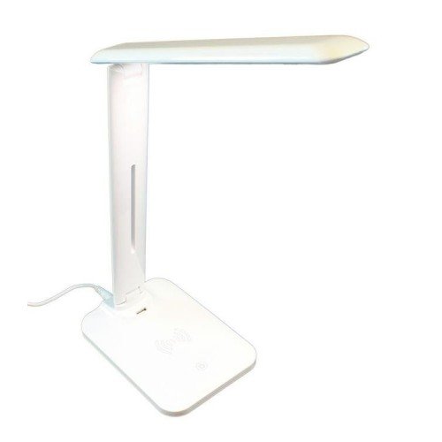 Lampka LED z ładowarką QI White