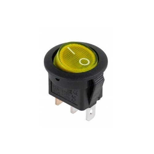 Złącze przełącznik podświetlany Żółty 230V PRK0002E